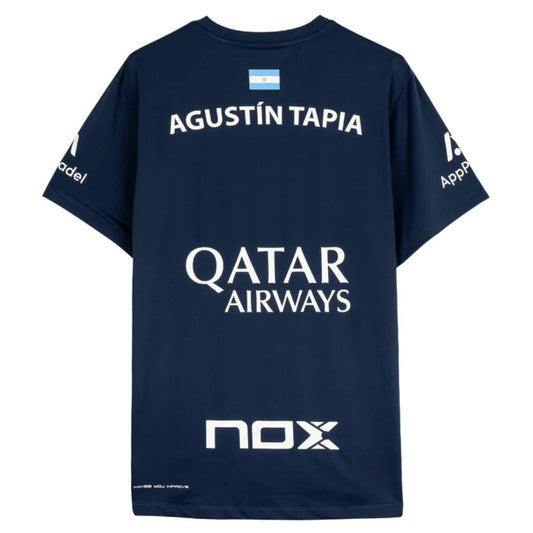 T-shirt Padel Nox AT10 Sponsorizzata Blu – Agustin Tapia
