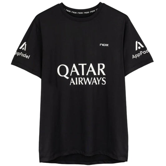 T-shirt Padel Nox AT10 Sponsorizzata Nero – Agustin Tapia