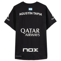 T-shirt Padel Nox AT10 Sponsorizzata Nero – Agustin Tapia