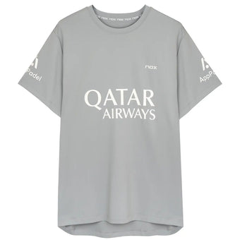 compare product T-shirt Padel Nox AT10 Sponsorizzata Grigio – Agustin Tapia