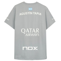 T-shirt Padel Nox AT10 Sponsorizzata Grigio – Agustin Tapia
