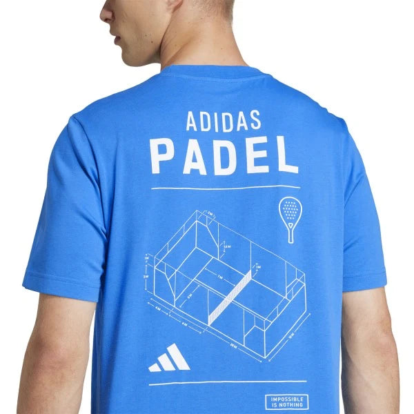 T-shirt Adidas Padel Cat GT Azzurra