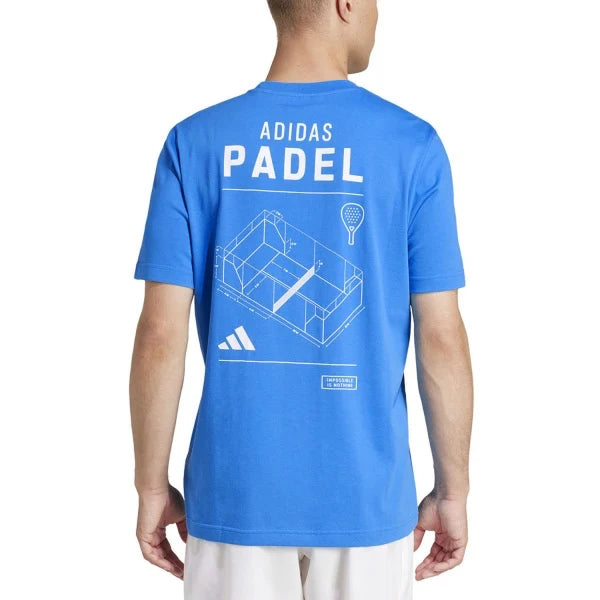 T-shirt Adidas Padel Cat GT Azzurra